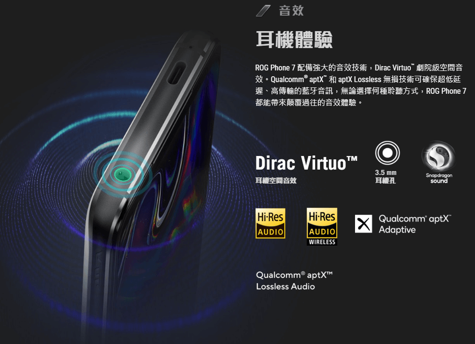 ROG Phone 7 擁有強大音效