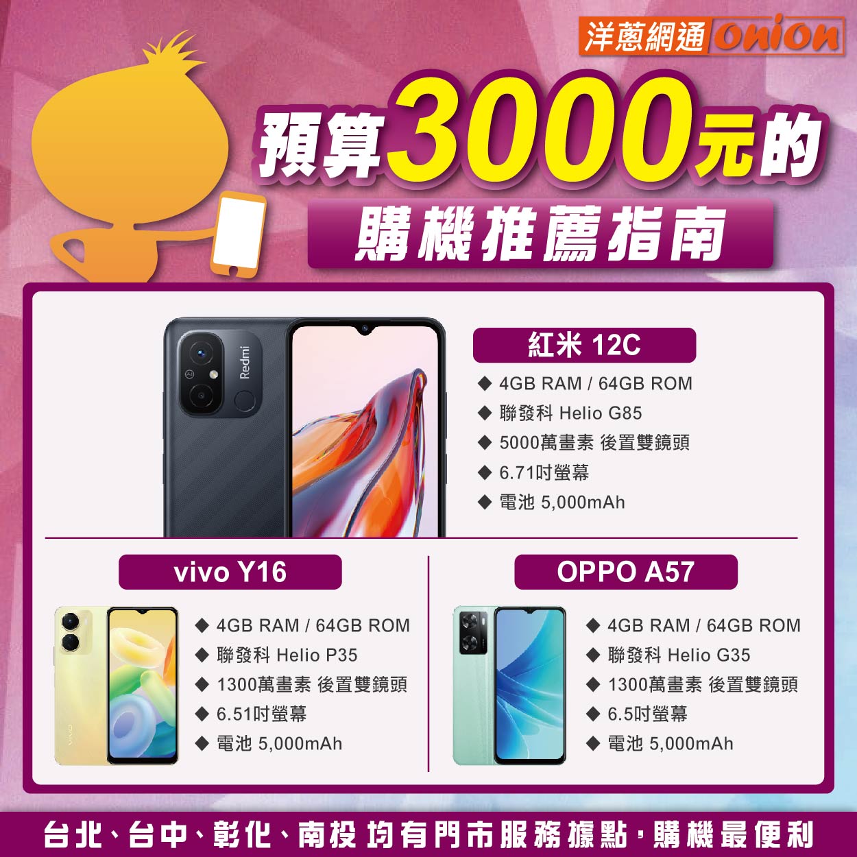 預算3000元手機推薦