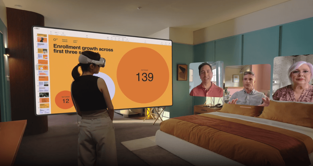Vision Pro提供充滿空間感的FaceTime