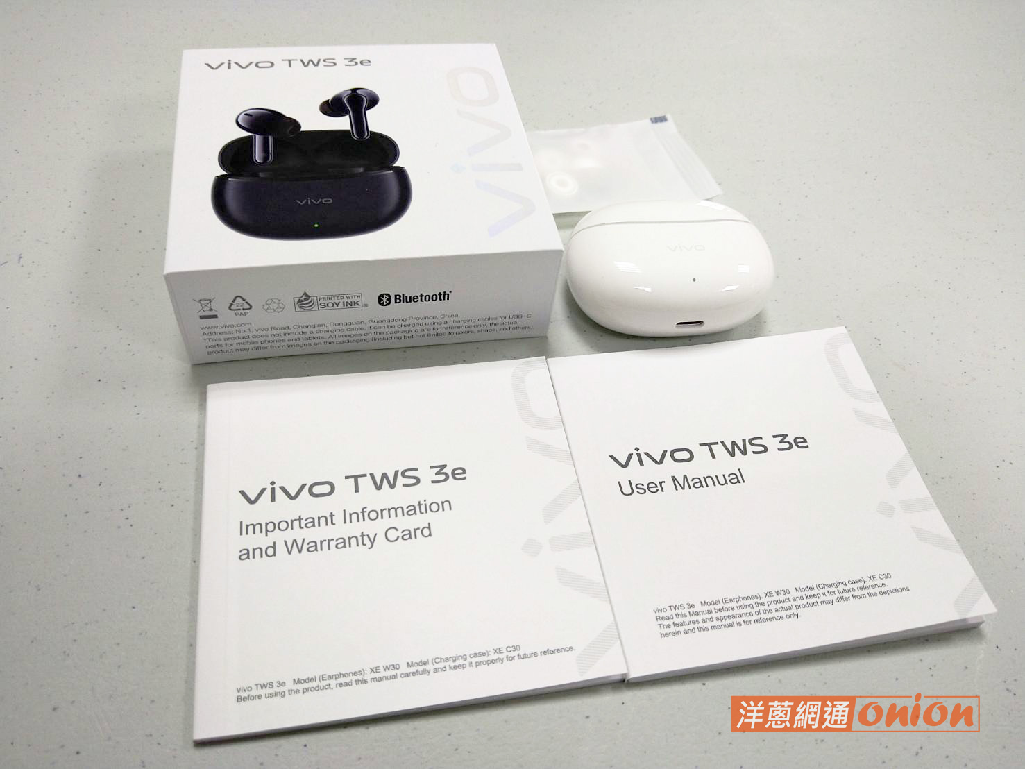 vivo 耳機 TWS 3e 盒裝內容物