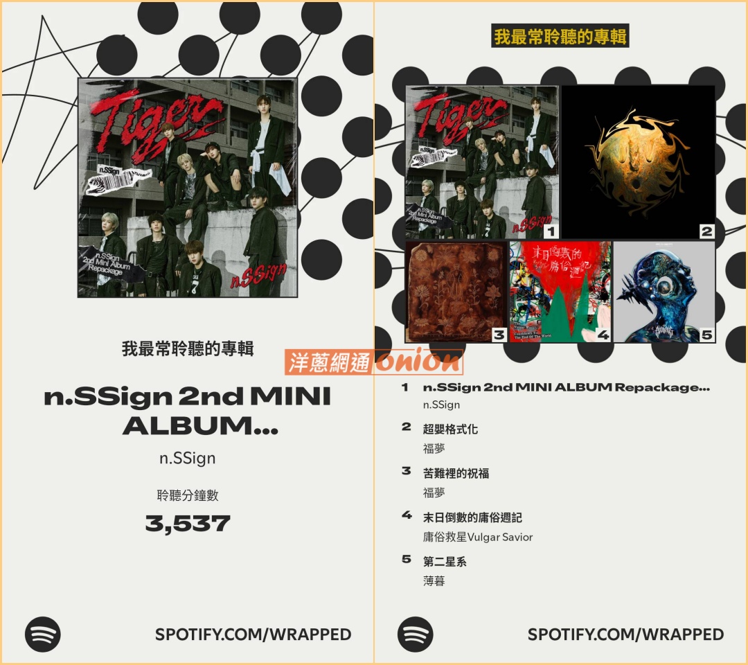 spotify 年度回顧 我最常聆聽的專輯