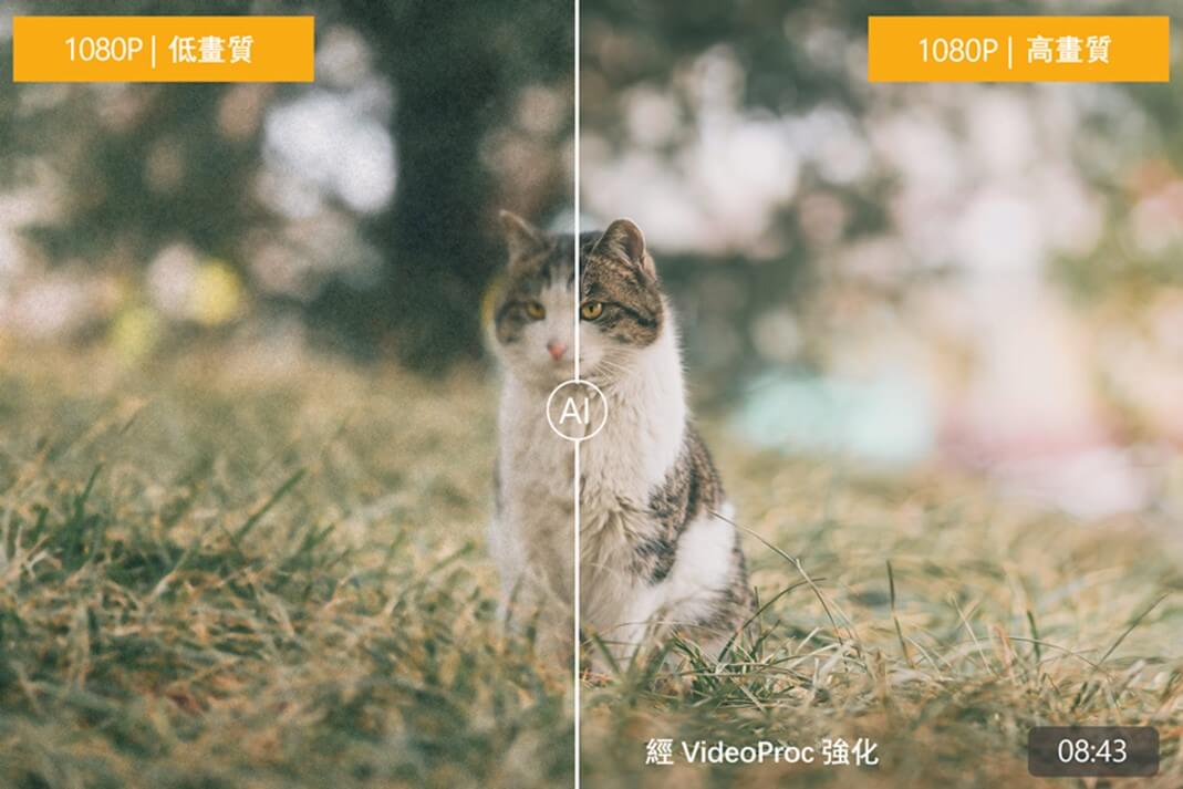 VideoProc Converter AI強化整體畫質與清晰度