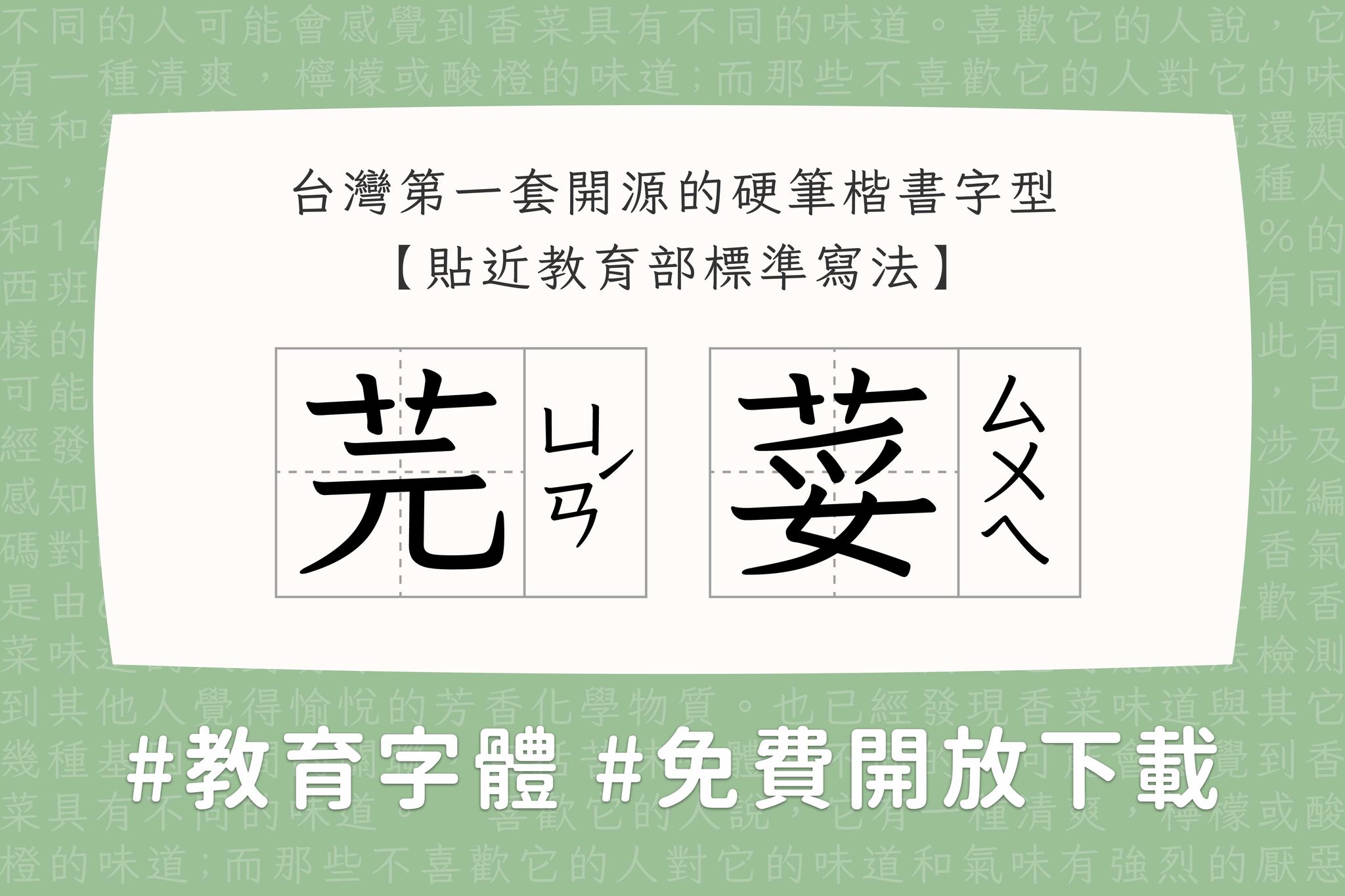 芫荽字體是什麼