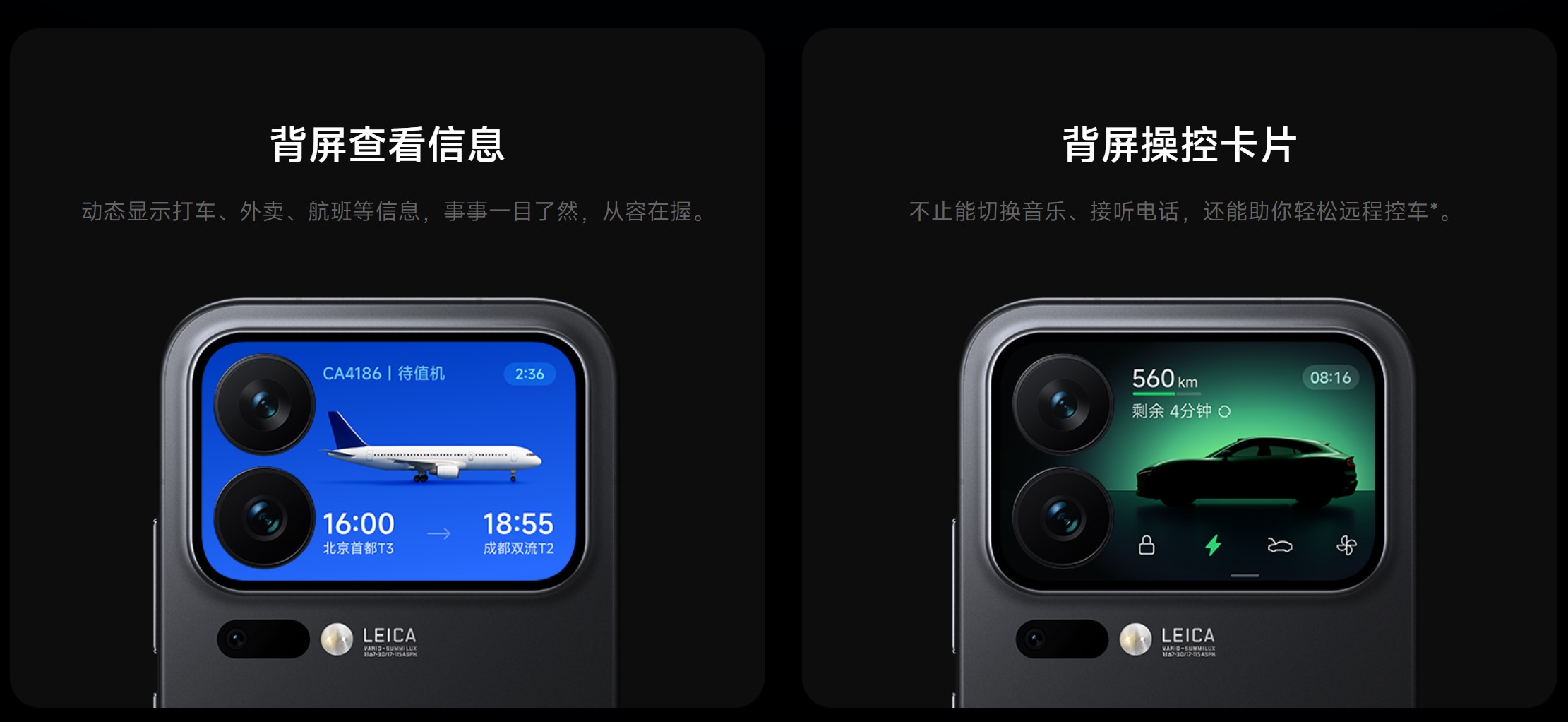 小米17 Pro背蓋螢幕的功能