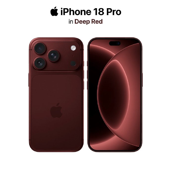 iPhone 18 pro 深紅色