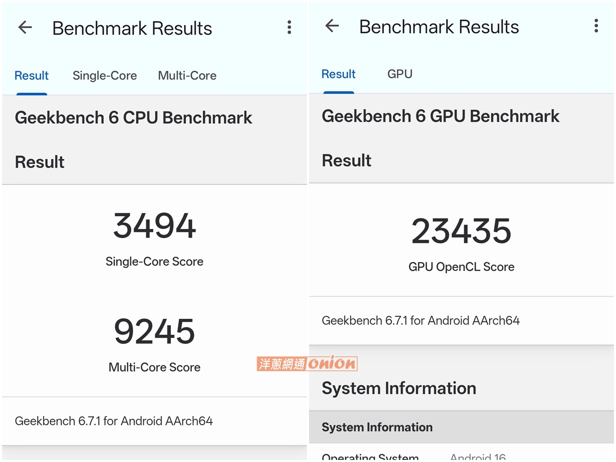 OPPO Find X9 Ultra GeekBench 6 跑分