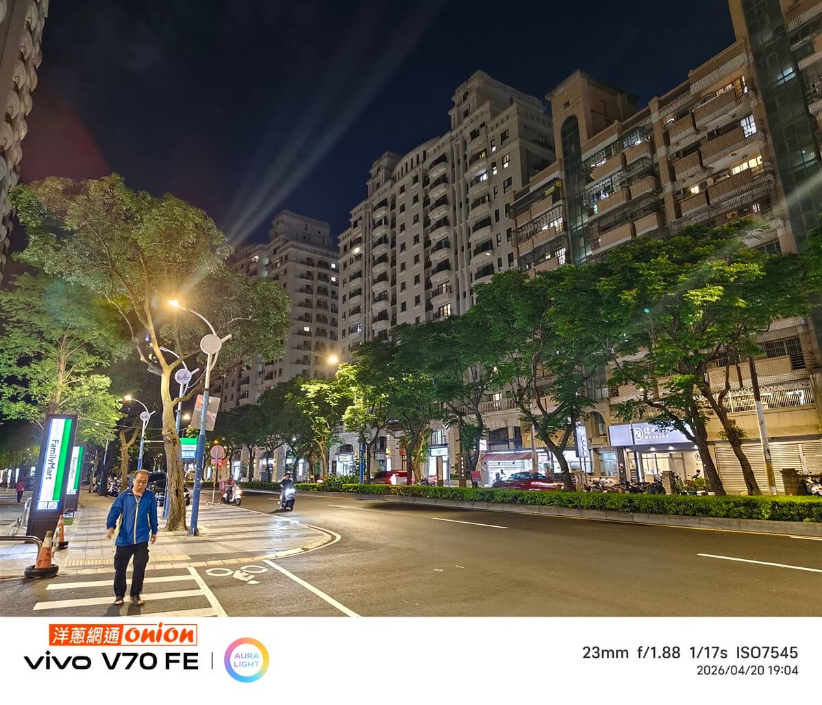 vivo V70FE夜景模式