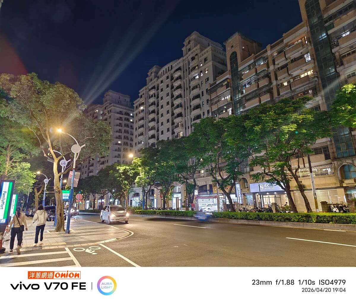 vivo V70FE夜景模式
