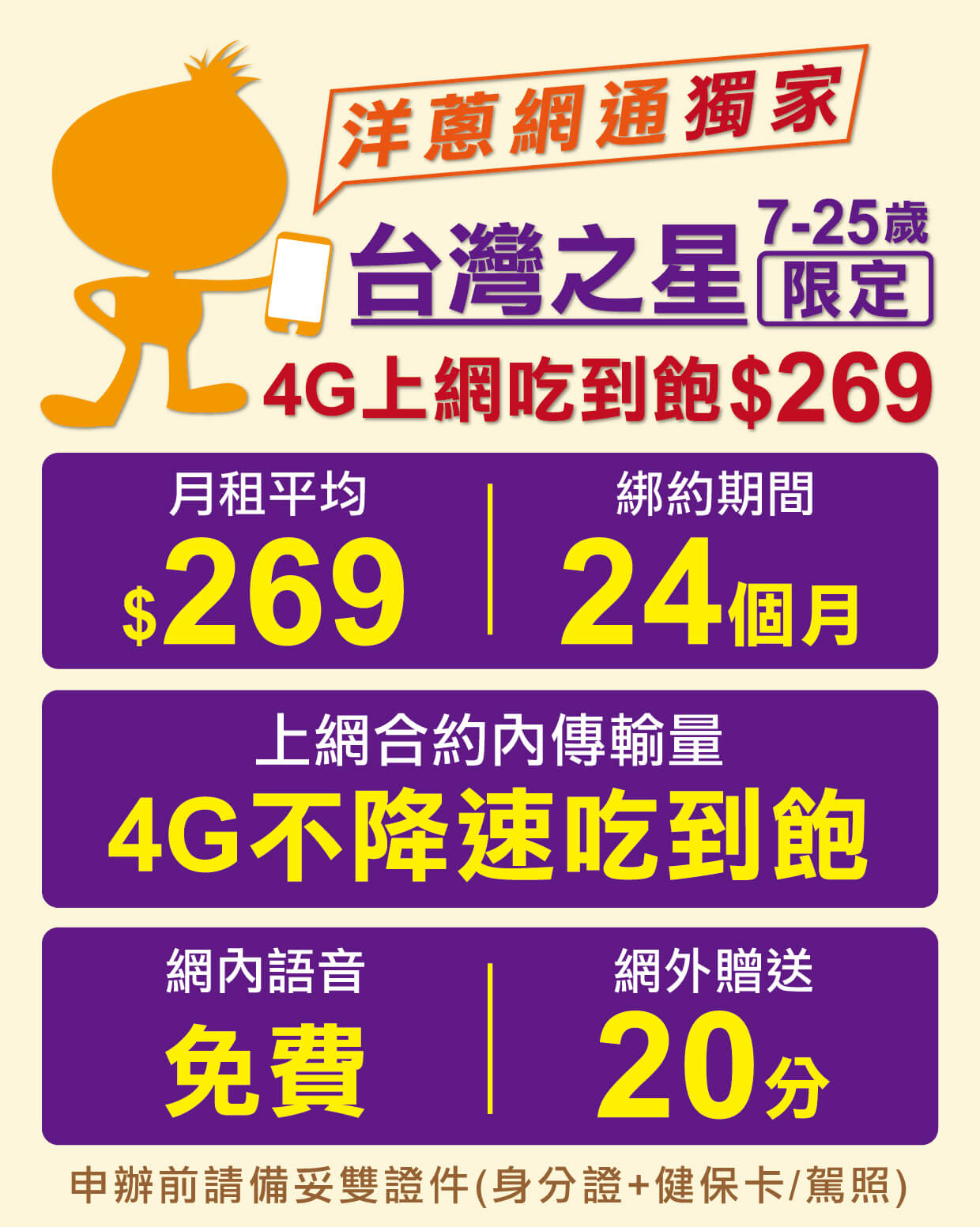 台灣之星吃到飽優惠方案