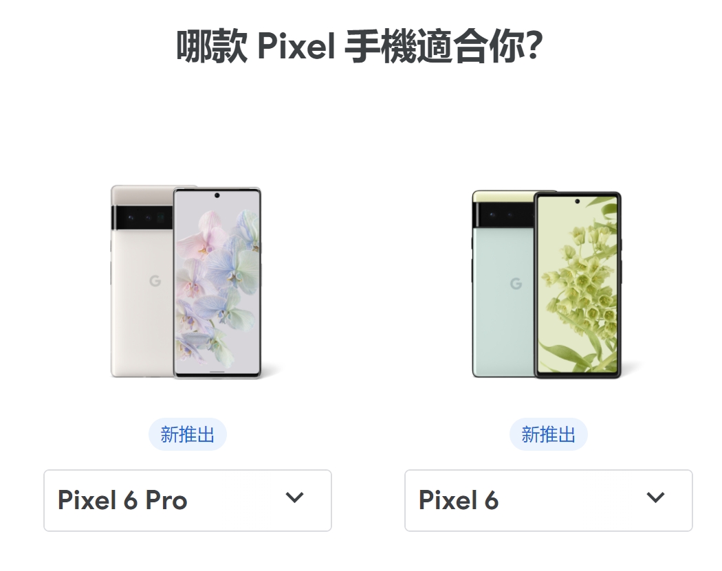 Google Pixel 6系列規格差異