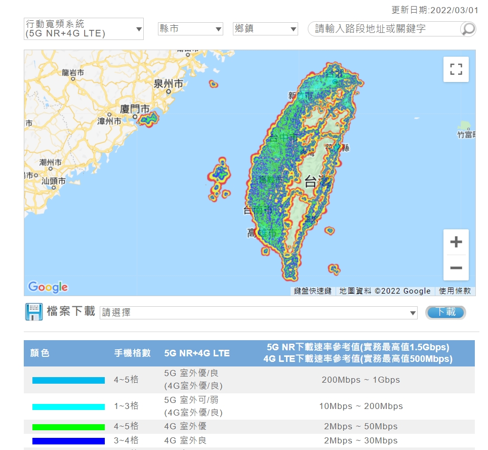 5G涵蓋查詢