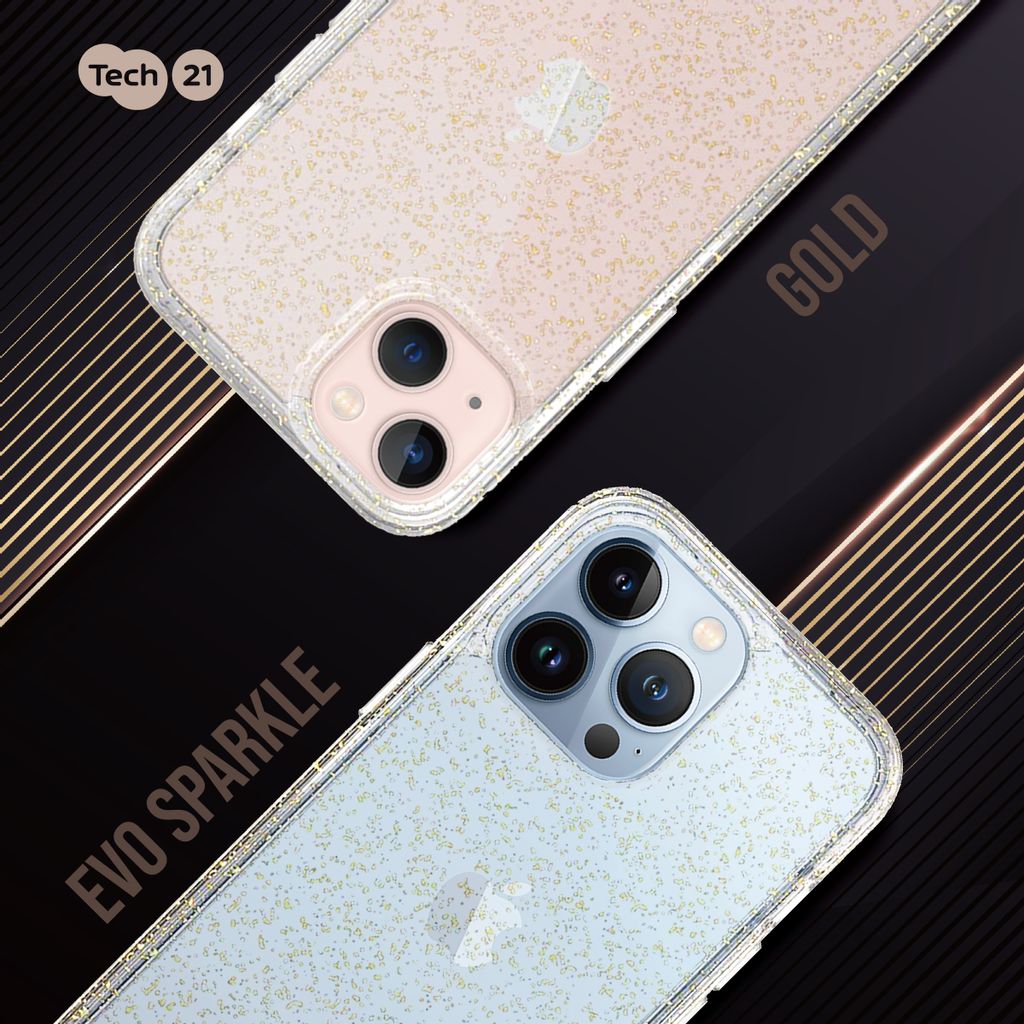 EvoSparkle 抗菌透明防摔保護殼 金箔 for iPhone 13/Pro/Pro Max